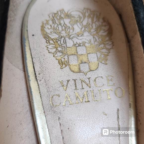 Vince Camuto Black & Gold Sequin Leopard Platform High Heels 6M - Picture 11 of 16